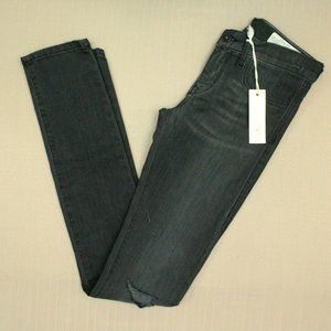 Diesel Livier Super Slim Jegging Jeans Women's Sz 27 Distressed Faded Black NWT